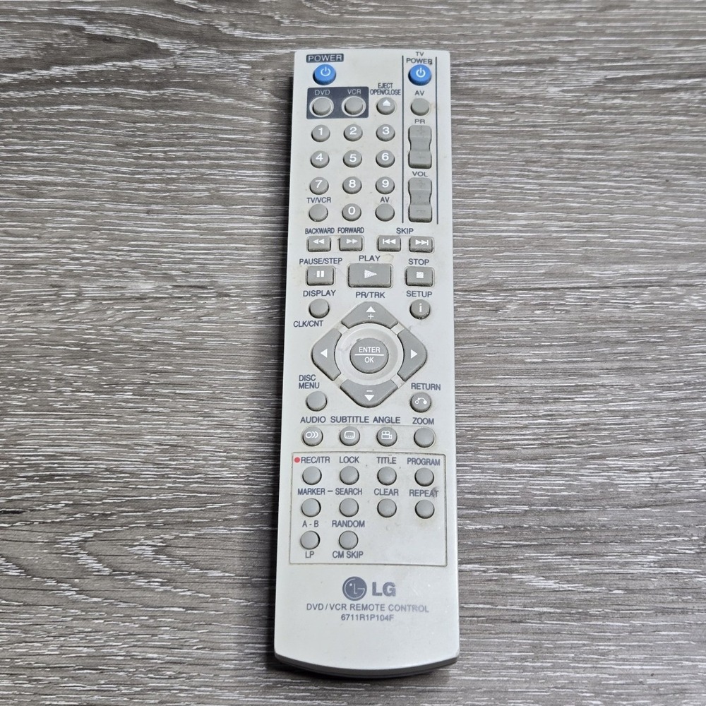 Genuine Original LG 6711R1P104F DVD VCR Remote Control